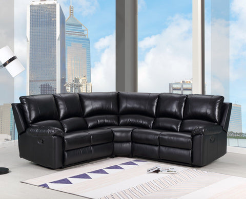 Black Power Reclining Sectional