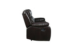 Modern Soft Brown Faux Leather Reclining Sofa