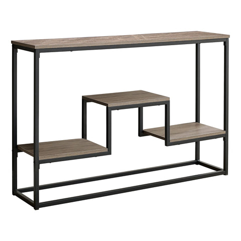 Rectangular Taupe Wood Hall Console Accent Table
