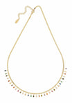 Gold Rainbow Droplets Necklace