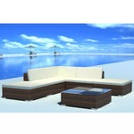 6 Piece Garden Lounge Set with Cushions