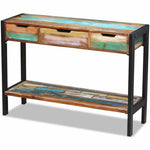 Sideboard with 3 Drawers 43.3"x13.8"x29.5" Solid Mango Wood