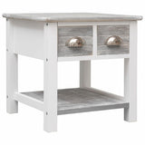 Side Table Gray 15.7"x15.7"x15.7" Paulownia Wood