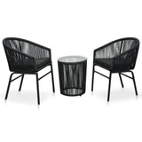 3 Piece Bistro Set with Cushions