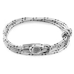 Grey Dash Dundee Silver and Rope Bracelet