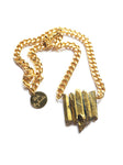 Rocked Up Mini Crystal Quartz Necklace - Gold