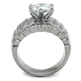 Stainless Steel Cubic Zirconia Ring