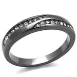 Stainless Steel Synthetic Crystal Ring