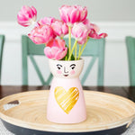 Ceramic Face Vase- Love Heart
