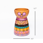 Ceramic Face Vase-Tribal