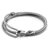 Classic Grey Heysham Silver and Rope Bracelet