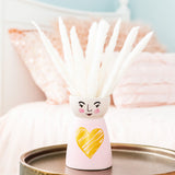 Ceramic Face Vase- Love Heart