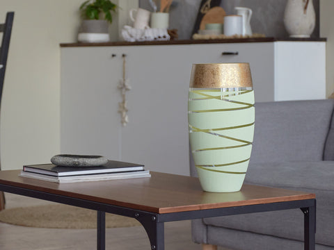 Gentle Green Oval Vase