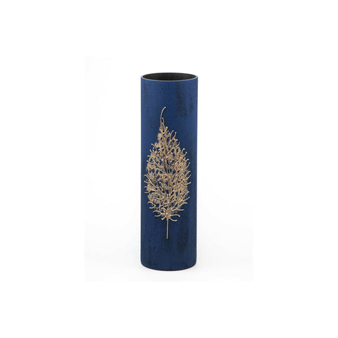 Gold Leaf Cylinder Vase