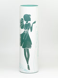 Fashion Girl Art Decorated Glass Vase