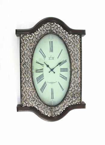 Bronze Finish Wooden Vintage Wall Clock