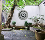 28" Gray Round Modern Spiral Wall Art