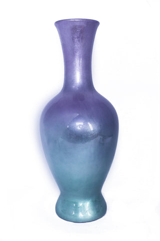 11" X 11" X 25" Ceramic Lacquered Vase