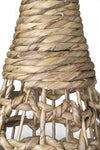 12" X 12" X 38" Natural Water Hyacinth Woven Floor Vase