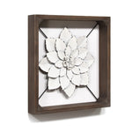 Metal & Wood Framed Wall Flower