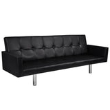 Artificial Leather Sofa Bed with Armrest
