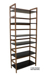 3-Tier Bamboo Frame Stackable Bookshelf - Caramel & Black