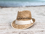 ‘Vanilla Beige’ Natural Straw Fedora Hat