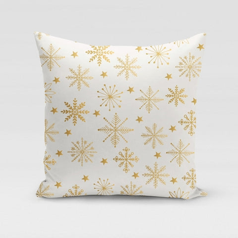 Golden Gift-Wrap Pillow Cover