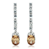 LO2326 - Rhodium Brass Jewelry Sets with AAA Grade CZ  in Champagne