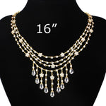 LO3077 - Gold Brass Jewelry Sets with AAA Grade CZ  in Clear