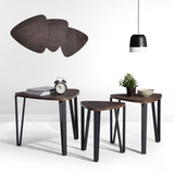 3 Set Nesting Triangle End Coffee Tables