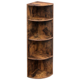 4 Tier Wood Corner Shelf Storage Rack