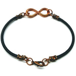 Hand Crafted Masculine Sturdy Copper Swivel Infinity Bracelet